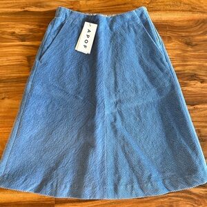 NWT APOF Cornflower Blue Wide Corduroy Bello Skirt Small S A Line Swingy